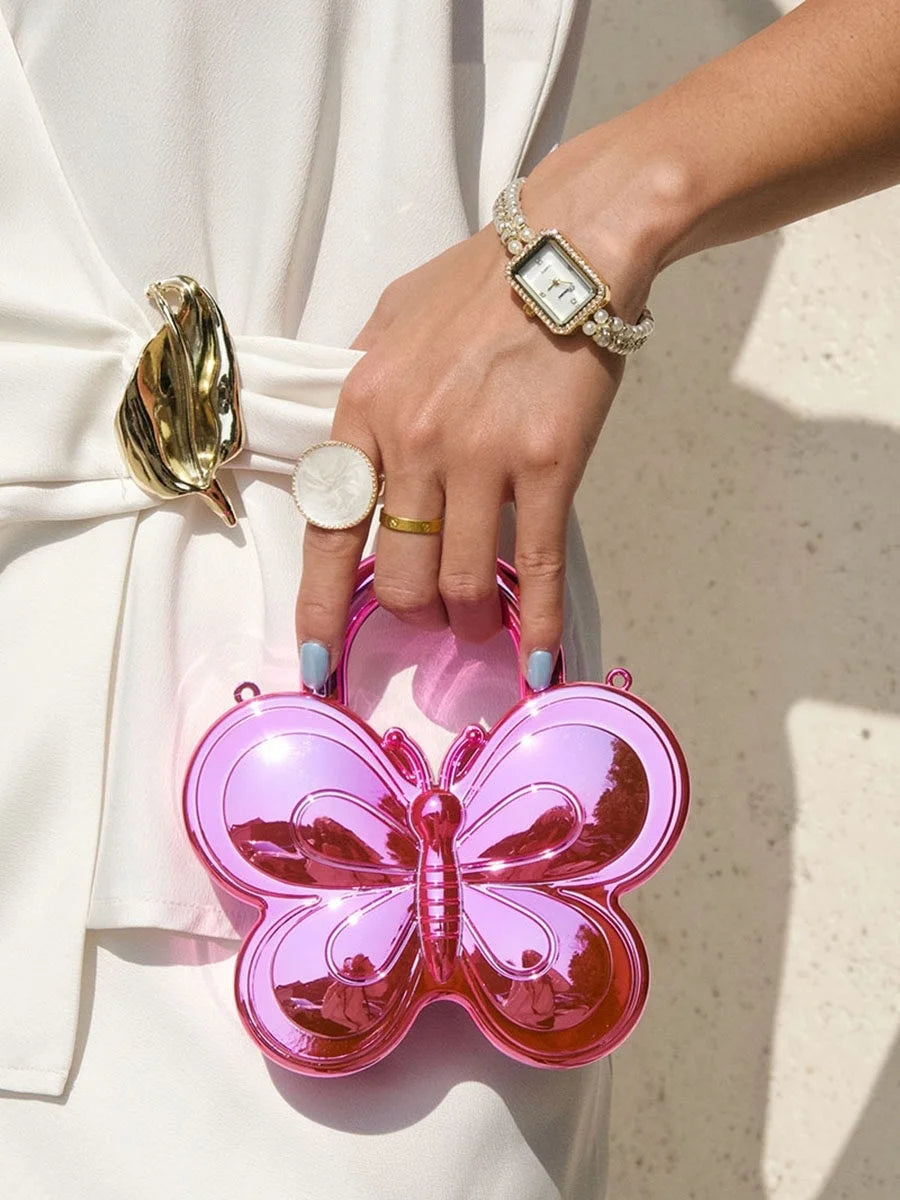 Golden Evening Bag Purses and Handbags Luxury Designer Shoulder Bags Funny Shape Party Wedding Round Acrylic Shiny Clutch Purse