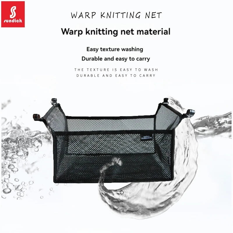 Camping Table Hanging Net Basket Folding Table Storage Rack Portable Mesh Bag Hook Holder for Outdoors Picnic Cookware Organizer
