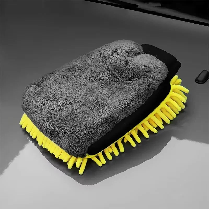 1pcs Double Sided Car Wash Gloves Car Ultra Fine Fiber Chenille Gloves Special Car Wiping Cloth Anti Scratch Cleaning Tool