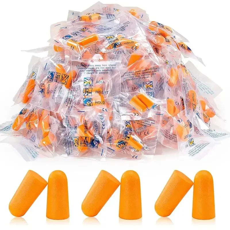 50/20/10 Pairs Anti Noise Earplugs Work Study Sleep Travel Aircraft Noise Reduction Soft Foam Earplugs Separately Packaged