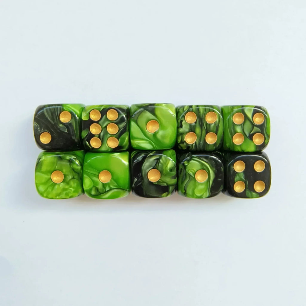 10pcs of 16MM Dual Color COC Dice Acrylic Digital Dice Dnd TRPG Cthulhu Running Team Board Game Dices Entertainment Dnd Dice Set