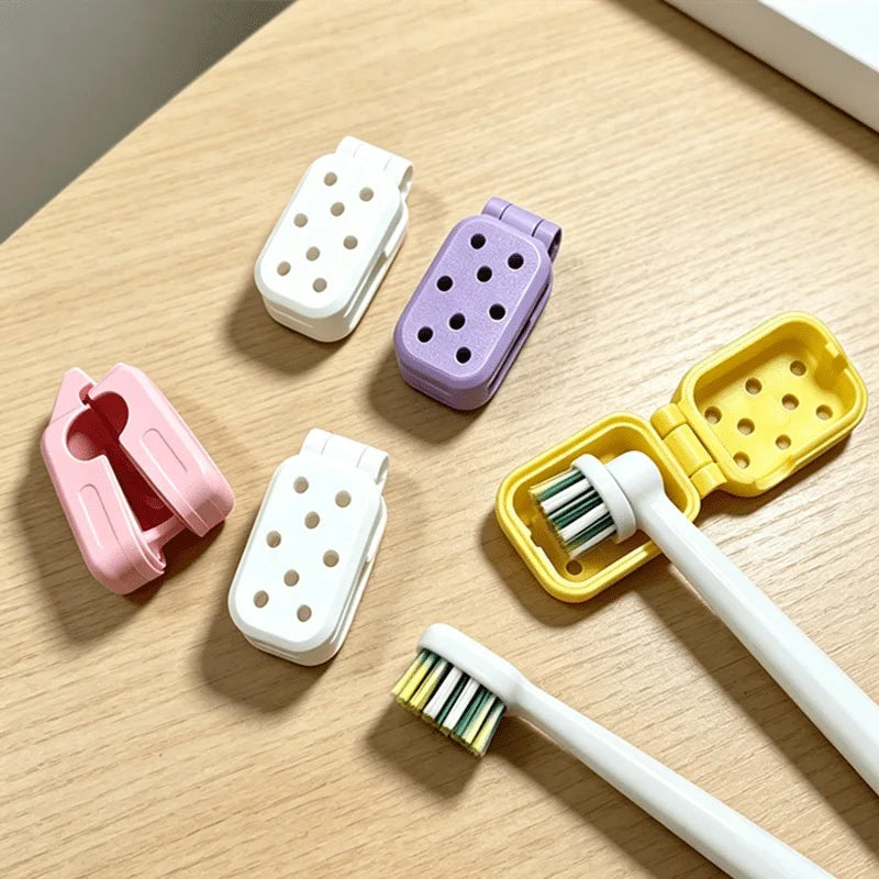 10PCS Portable Travel Toothbrush Head Protector Caps, Flip Hinged Breathable Resistant Toothbrush Covers, Hygienic Toothbrush