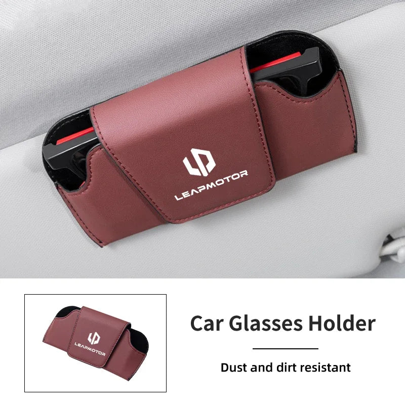 Car Sun Visor Glasses Case Sunglasses Holder Storage Box For Leapmotor C11 C10 B10 C16 C01 T03 Car Interior Accessories