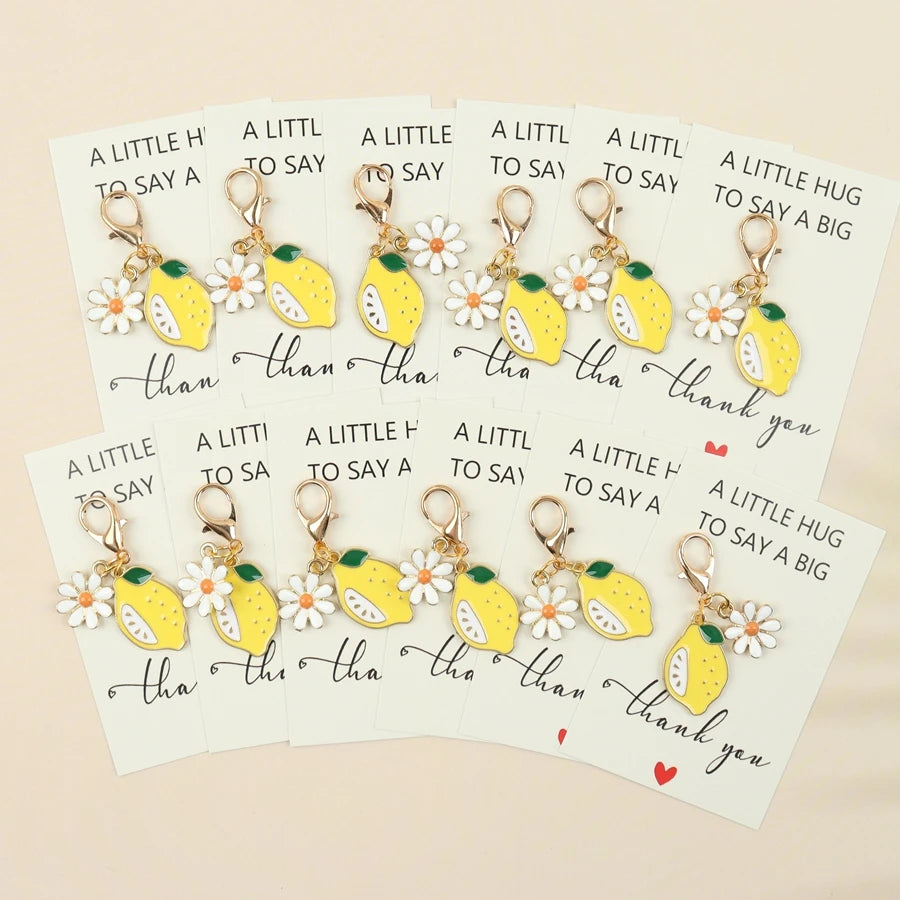 12pcs Lemon Keychains Come With Thank-You Cards, Making Them a Unique Gift of Friendship and an Inspiring Present for Family