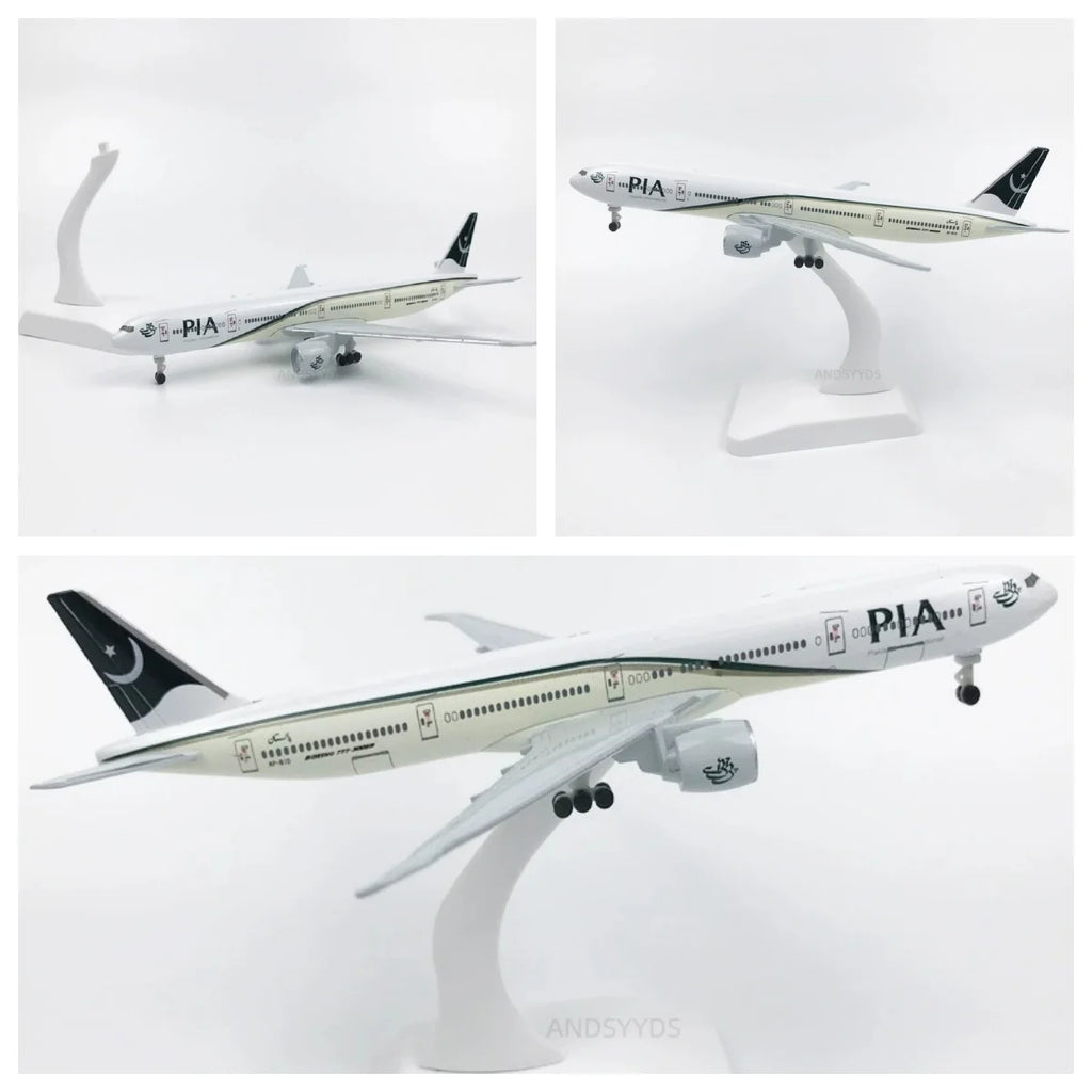 20cm scale aircraft B777 Pakistan Air Toy planes B777 Airways Metal Aircraft Replica Alloy Material 1:400 Aviation Mold Gift