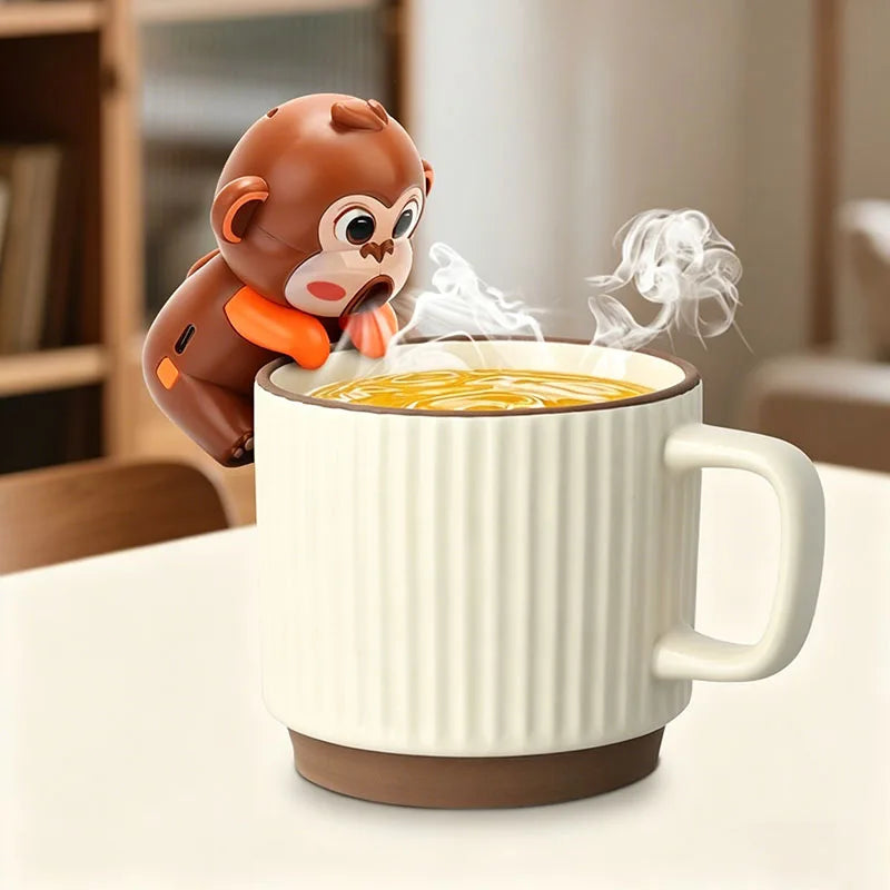 Cat Monkey Panda Model Electric Fan Hanging Cup Hair Dryer Portable Rechargeable Three level Wind Speed Adjustable Boy Girl Toys