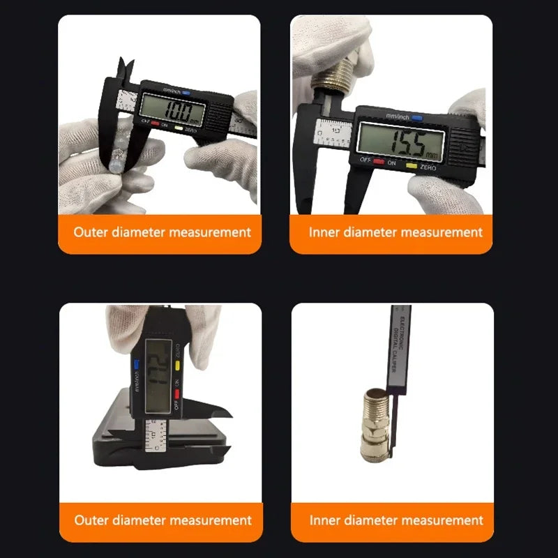150mm Electronic Digital Caliper Carbon Fiber Dial Vernier Caliper Gauge Micrometer 100mm Measuring Tool Digital Ruler