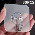 10/20/30PCS Kitchen Self-adhesive  Wall Hooks Multi-Purpose Stainless Steel Keys Towel Holder For Kitchen Bathroom Accessories
