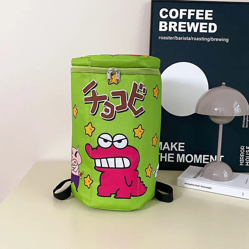Cartoon  Backpack Sport Travel Bag Cute Biscuit Box Zipper School Bag Badminton Rackets Storage Bag Package Gift