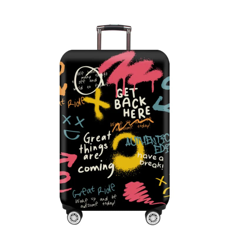 Thick Elastic Cartoon Luggage Protective Cover Zipper Suit For 18-32 inch Bag Suitcase Covers Trolley Cover Travel Accessories