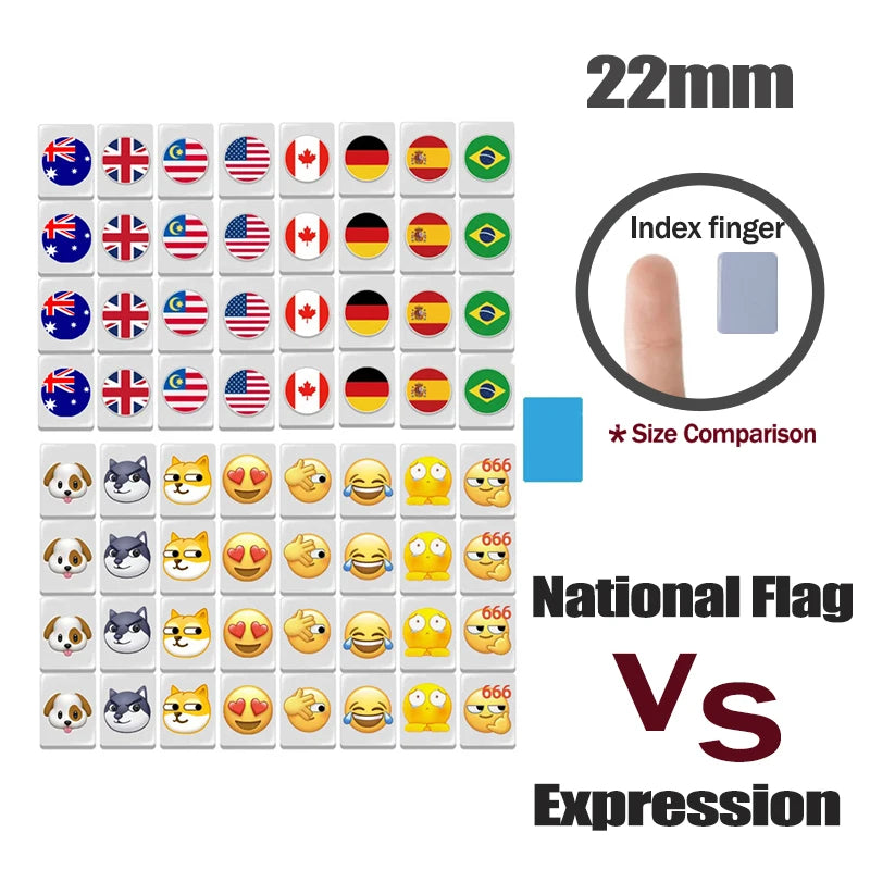 Kid Mini TikTok 64+1 Block Seaside Escape Mahjong Game with Pattern Flag Vs Ball Relax Time 1 2 3 4 Players Puzzle Game Toy Gift