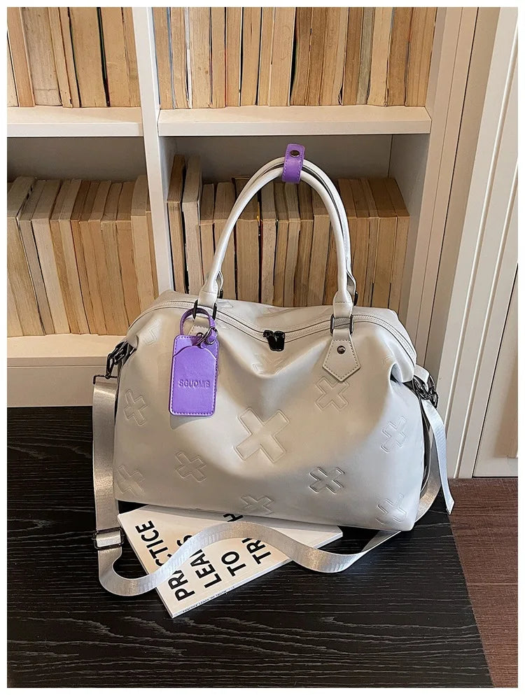 Large Capacity Short Trip Travel Bag Cool Versatile Casual Travel Luggage Bag Lightweight Dry Wet Separation Sports Fitness Bag
