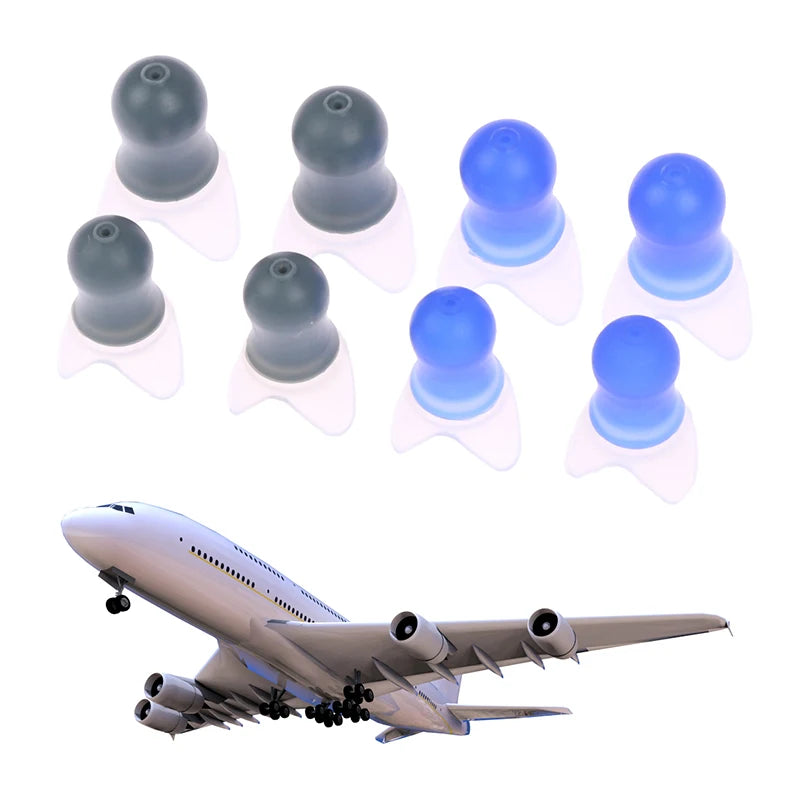 Z. 1 Pair Earplugs Pressure Equalization Flight Noise Reduction Sleep Soundproof Noise Cancel Multifuntional Reusable Ear Plugs