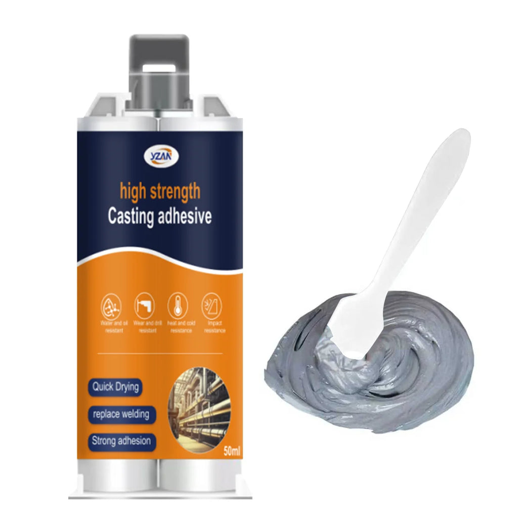 50ml Welding Waterproof Epoxy Casting Adhesive, 2 in 1 Metal Repair Paste, Ab Industrial Glue for Wheels, Strong Casting Welding Seam Metal Repair Agent