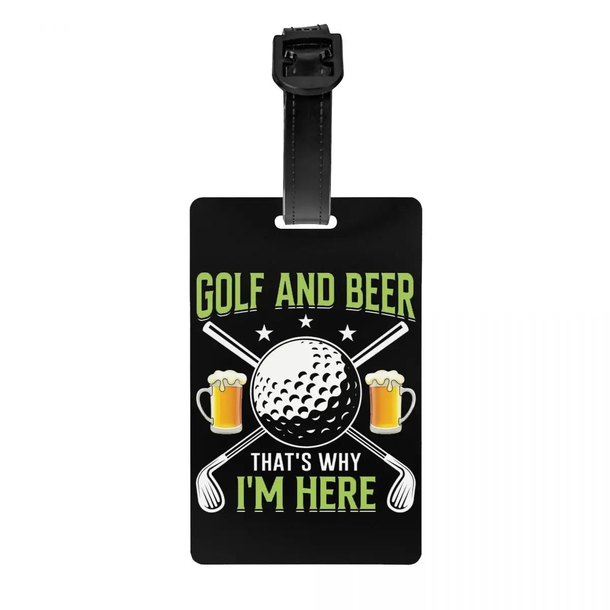 Custom Golf And Beer Luggage Tag Privacy Protection Baggage Tags Travel Bag Labels Suitcase