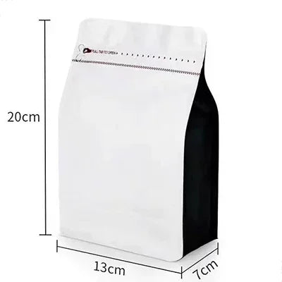 100pcs Wholesale 250g Coffee Bean Powder Bags with Valve Block Bottom 8oz Whey Protein Powder Food Packaging Food Storage Bags