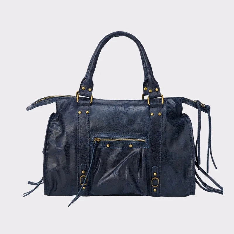 2026 New Vintage Motorcycle Tote Bag Large Capacity Women Handbag Y2K Streetwear Shoulder Bag for Ladies