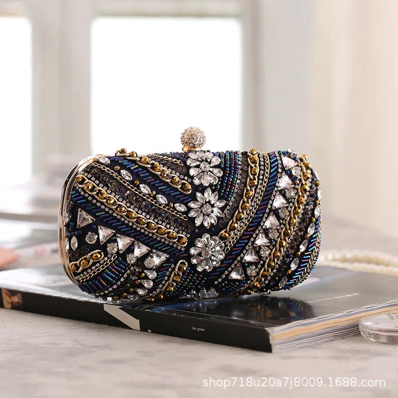 High Quality Beaded Bag Shape Wedding Dinner Party Ladies Beaded Embroidery Evening Bag