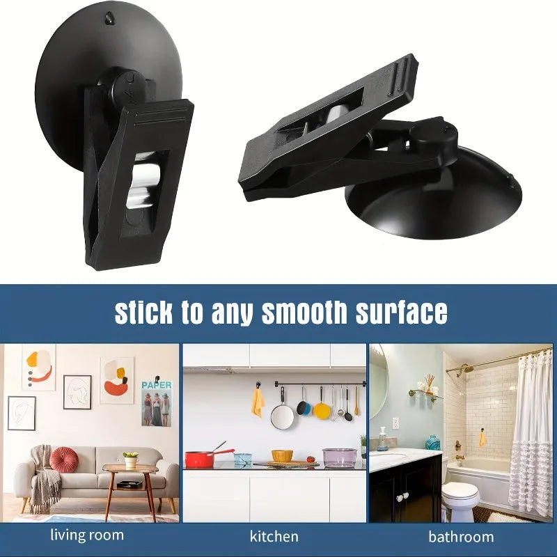 2/4Pcs Multi-Function Car Windows Suction Cup Clips Removable Holder for Sun Visor Curtain Towel Ticket Car Glasses Storage Clip