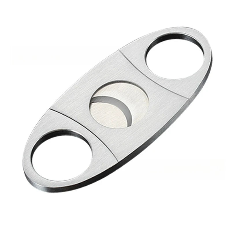 2026 New Stainless Steel Cigar Cutter Pocket Zigarren Double Blades Smoking Cutting Accessories Tool Wholesale Factory