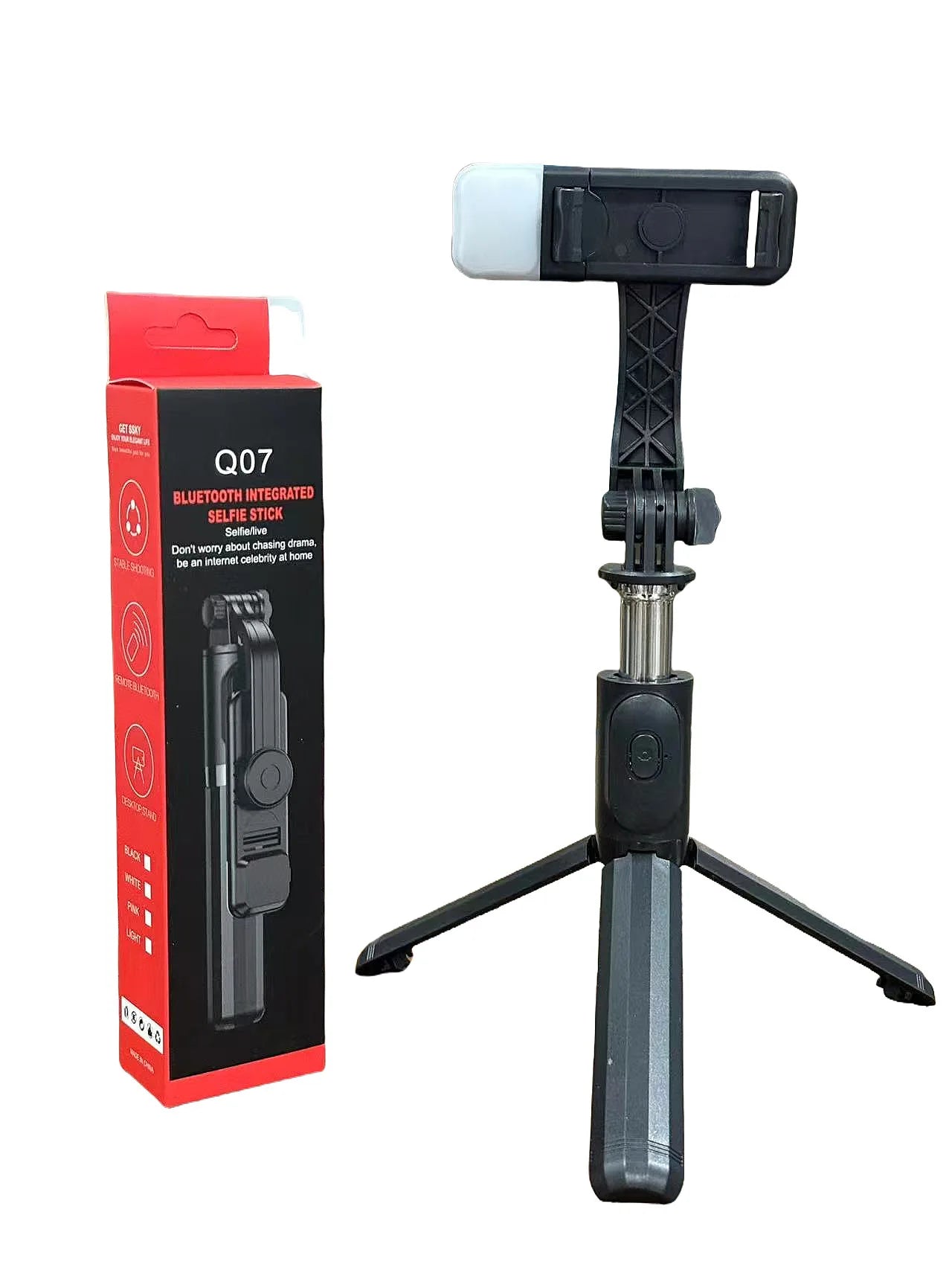 Bluetooth Selfie Stick Tripod with Wireless Remote Extendable Phone Stand for Live Streaming Video Recording and Hands Free