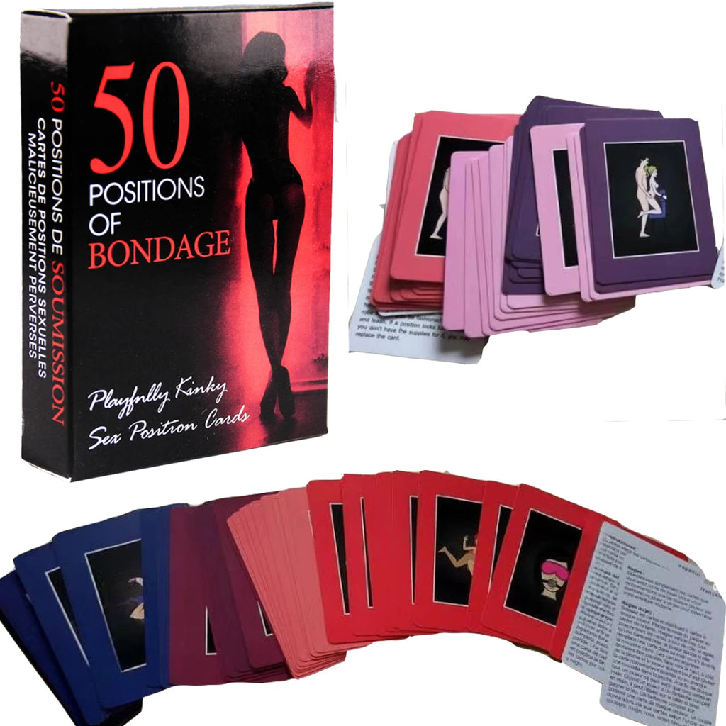 Adult Sexual Position Card 50 Positions Bondage Games 18+ Sex Love Cards Sexy Pose Card Naughty Valentine's gift Erotic Products