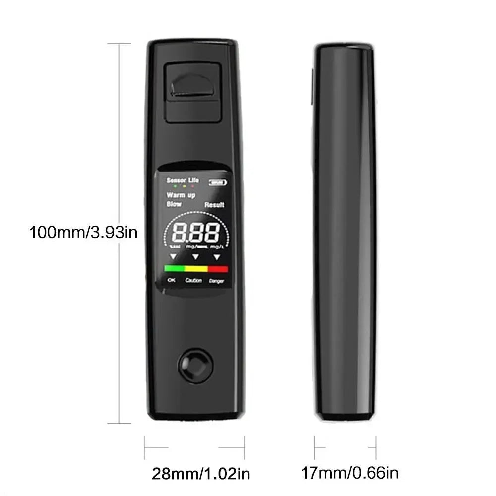 Professional Portable Alcohol Tester High Precision Digital Breathalyzer for Cars and Vehicles Breath Alcohol Meter Blow Detector Contactless Alcohol Gauge Measuring Instrument for Driver Safety Driving Gadget Auto Electronic