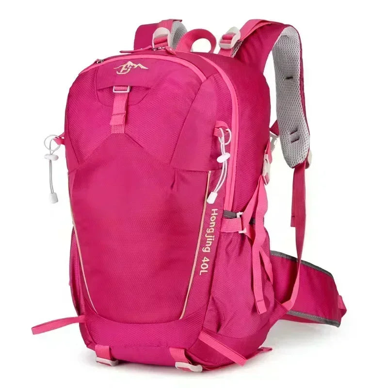 40L outdoor hiking camping backpack outdoor waterproof lightweight mountaineering bag cycling backpack with waterproof cover