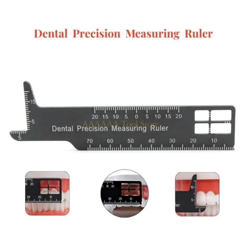 A2BE Aluminum Ruler Precisions Dental Tool Clear Scale for Exact Dental Measurements