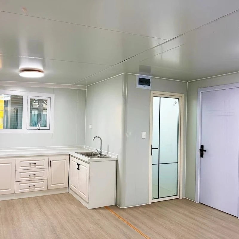 Expandable Container House EPS Sandwich Panel Breathable Contemporary Design 20ft Multi-Functional Living Room Container Home
