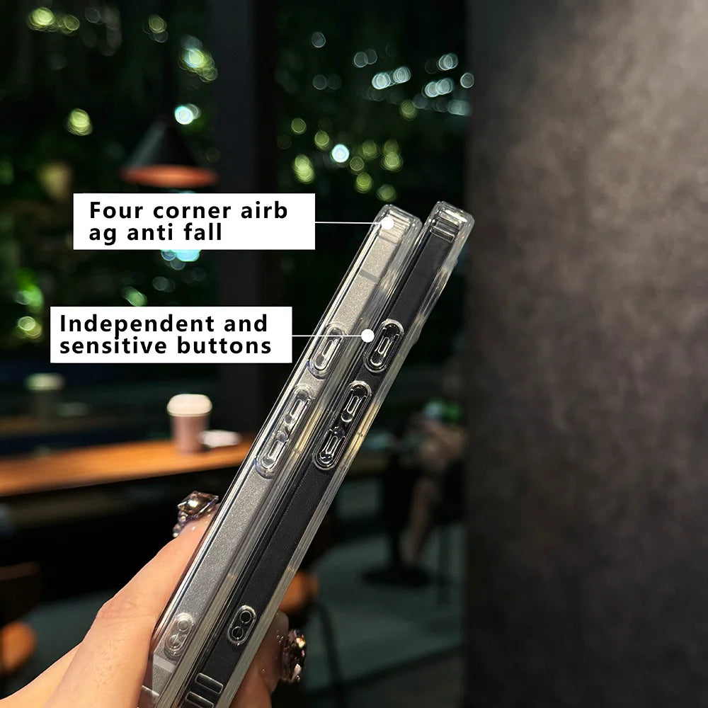 Bling Glitter Transparent Wireless Charge for Magsafe Phone Case For Google Pixel8 A Pro 9Pro XL Magnetic Clear Shockproof Cover