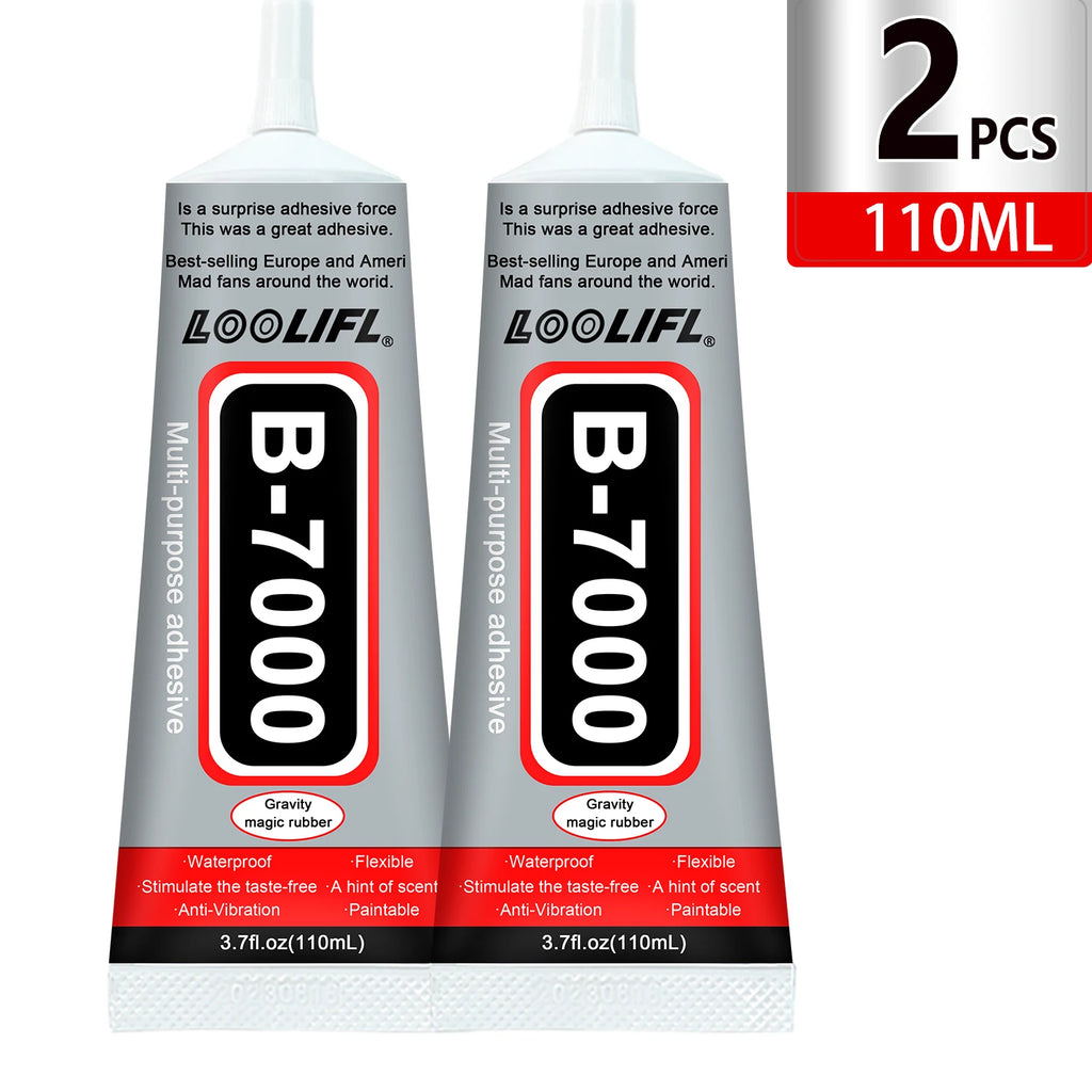 Loolifl B-7000 15/25/50/110Mltransparent Phone Screen Repair Glue Universal Glass Plastic DIY Adhesive with Precision Applicator