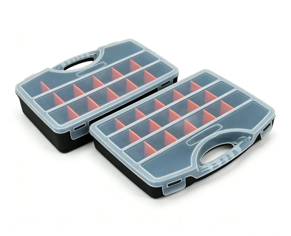 20 Grid Screw Box Container Storage Plastic Tool Organizer Box Thickened Compartment Case for Screws Drill Bits Parts Storage