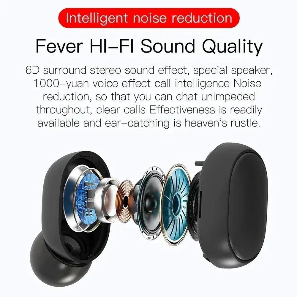 Mini Wireless TWS Bluetooth 5.3 Headsets Invisible Earphones With Mic HiFi Music Earbuds Mobile Phone Universal Headphones