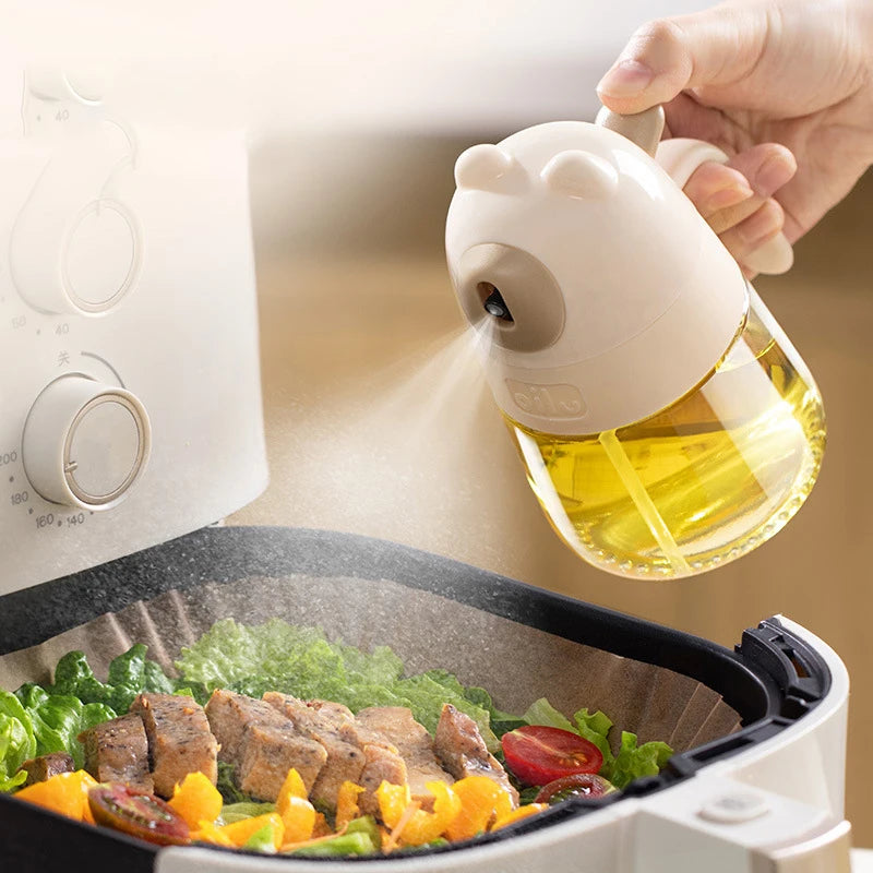 Press Type Glass Oil Spray Oil Bottle Spray Oil Dispenser Oil Jar BBQ Kitchen Baking Roasting Picnic Kitchen Toolglass Oil Spray