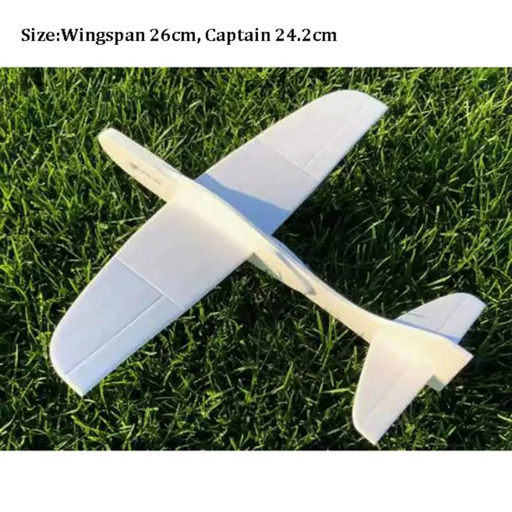 Lightweight Airplane Glider Model Plastic DIY Outdoor Flying Throwing Plane White Blank Foam Board Unfinished Biplane