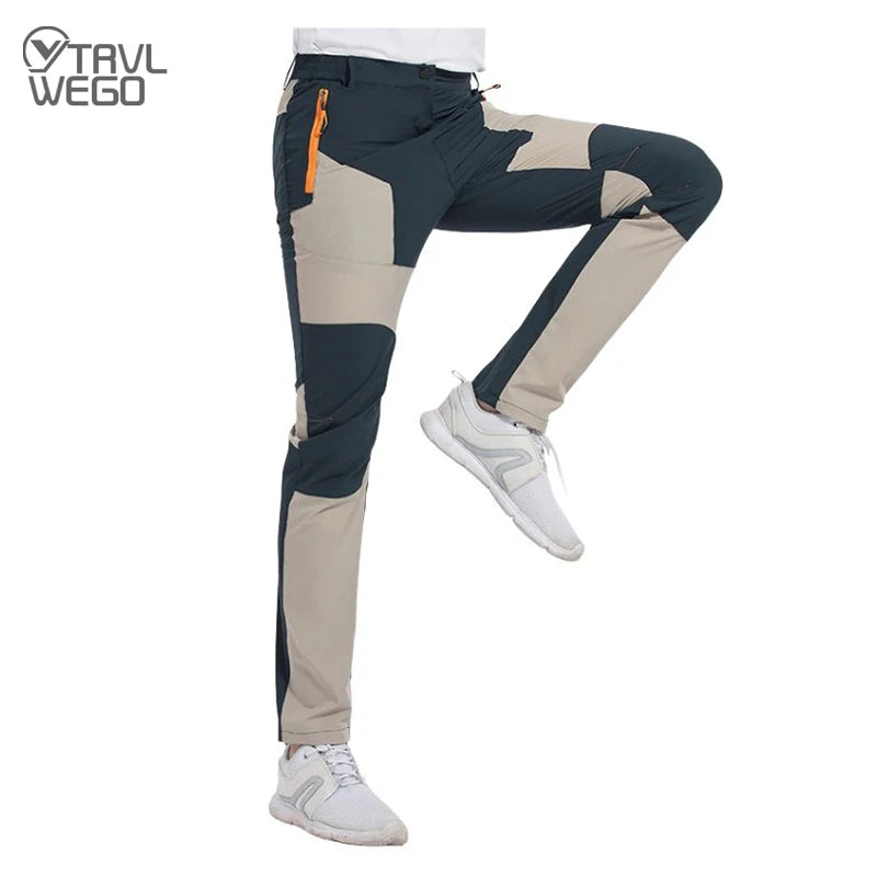 Men's Hiking Pants Summer ultra-thin, Breathable and cool Quick Dry Lightweight Cargo Work Golf Travel Pants with Zipper Pocket