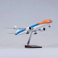 47CM 1/157 Scale 777 B777 Aircraft KLM Air Airlines Model W Light and Wheel Landing Gear Diecast Plastic Resin Plane Toys Decor