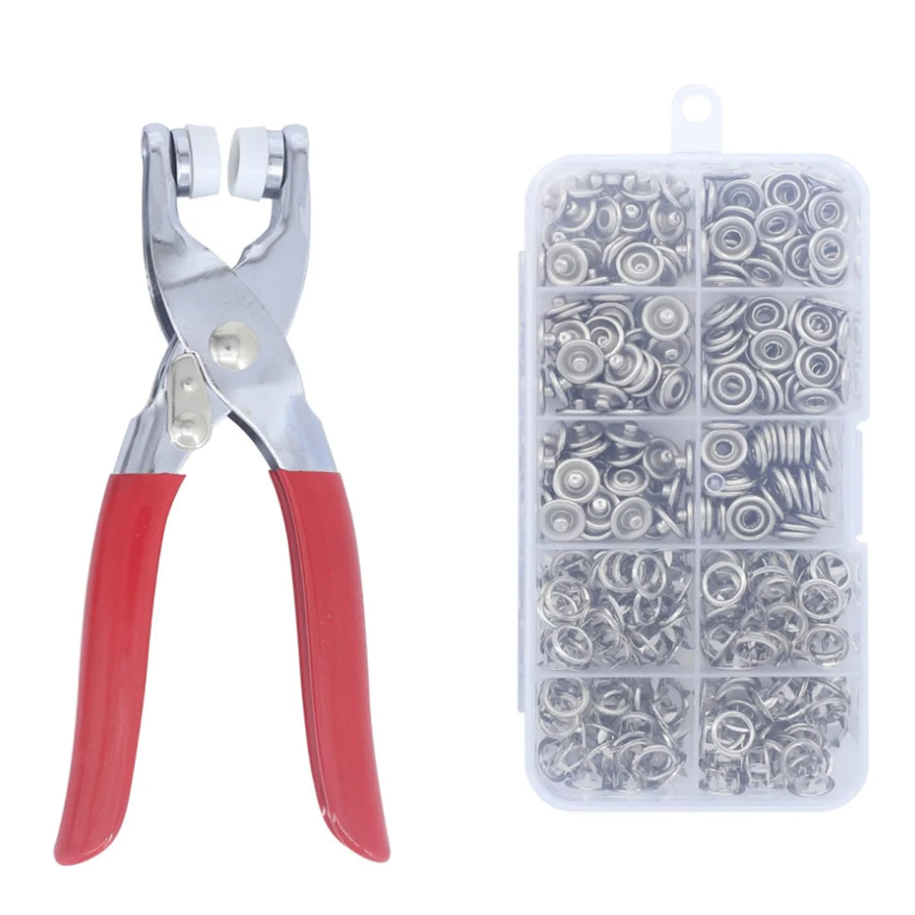 Five-prong Button Installation Tool Snap Tool Kit Metal Snap Ring Belt Fastening Pliers Clamping Tool Kit For Garment Sewing