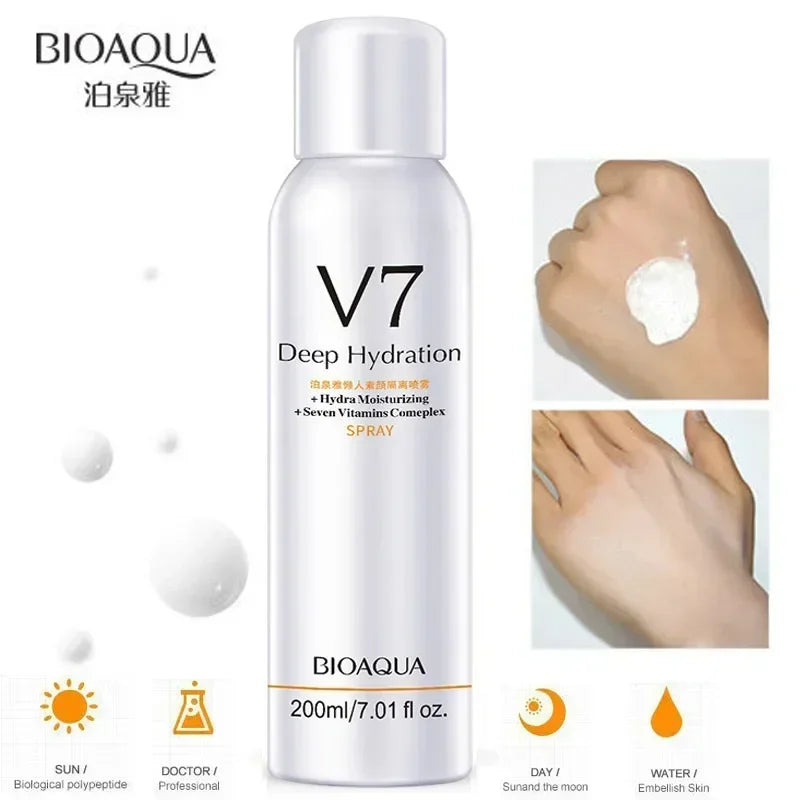 200ml 2bottles Whitening Concealer Sunscreen Isolation Spray Waterproof V7 Hydration Moisturizing Body Foundation