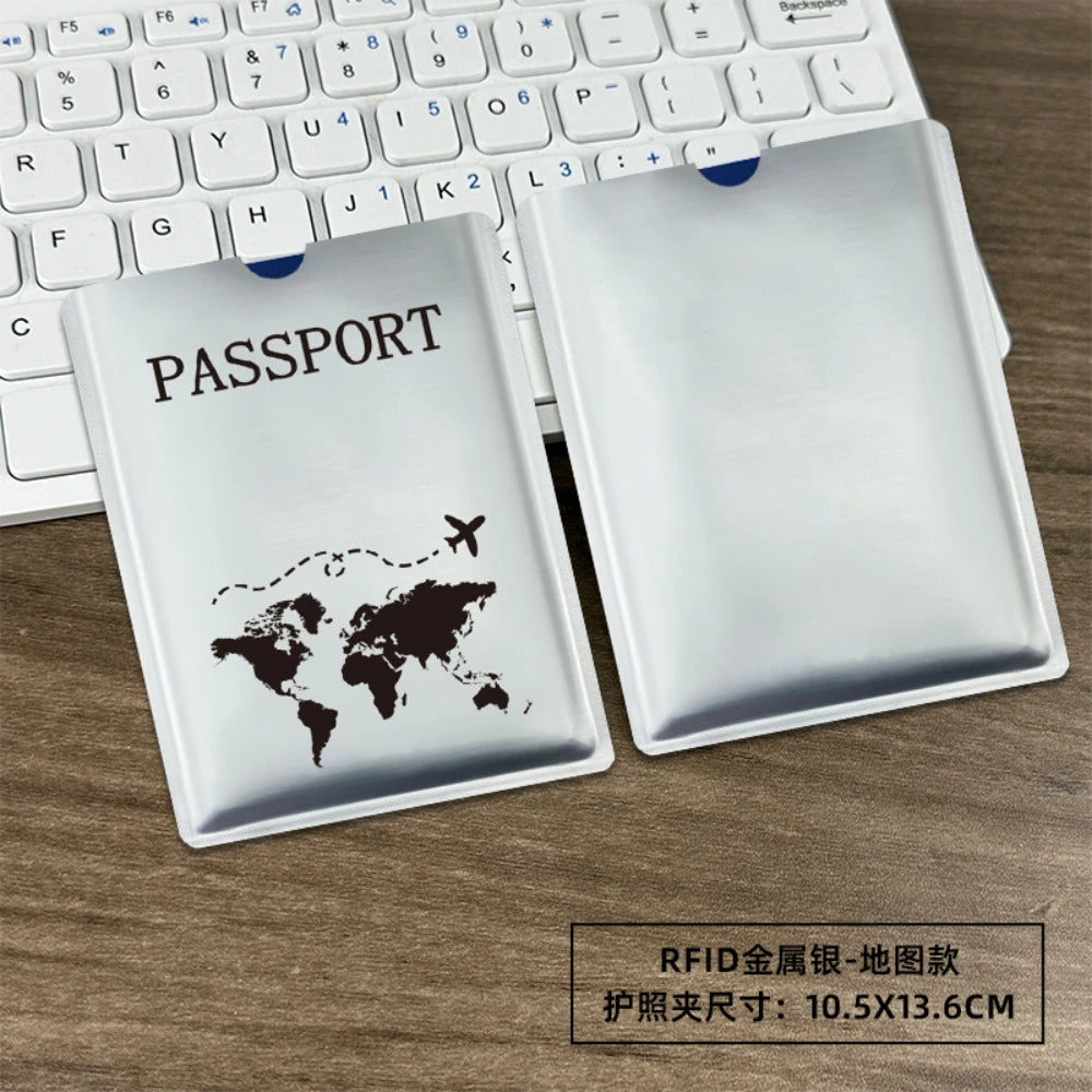 Rfid Passport Cover Laser Passport Protective Cover Passport Holder Anti-Theft For Airport Border Crossing Travel