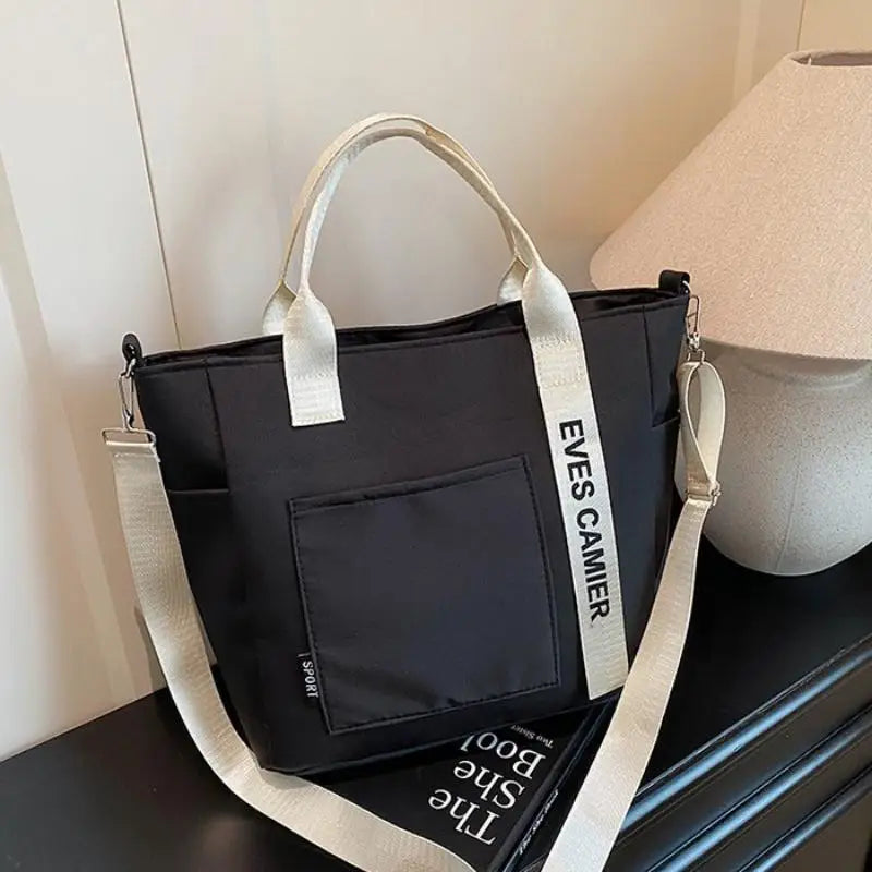Large Capacity Waterproof Nylon Tote Bag Fashion Crossbody Shoulder Messenger Bag Casual Daily Handbag For Girls Students