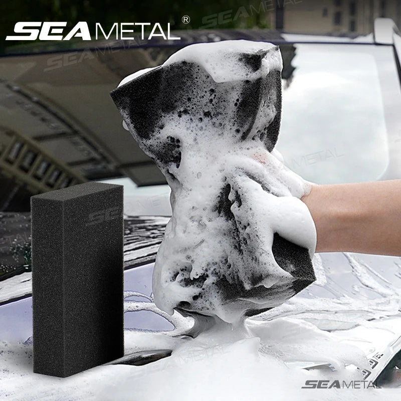 SEAMETAL High-Density Car Washing Sponge Thicken High Absorbent Rich Foam Cleaning/Waxing Sponge Scratch-Free Car Detailing Tool