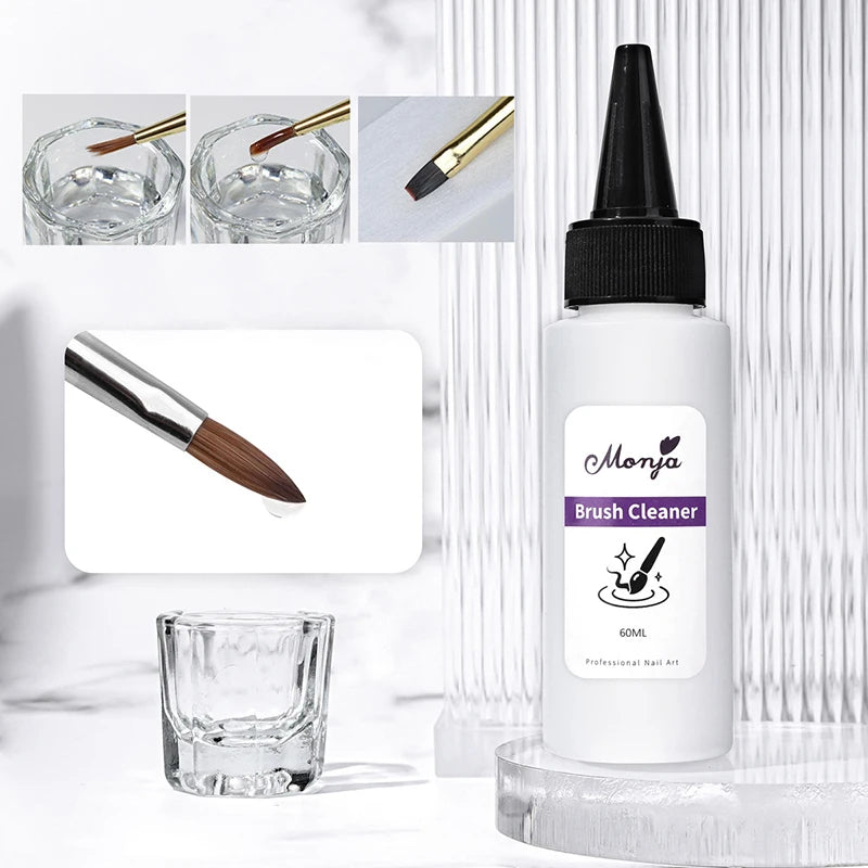 Nail Brush Cleanser Liquid Remover Acrylic UV Gel Polish Quick Degreaser Professional Manicure Care Cleaning Tool 30/60ml