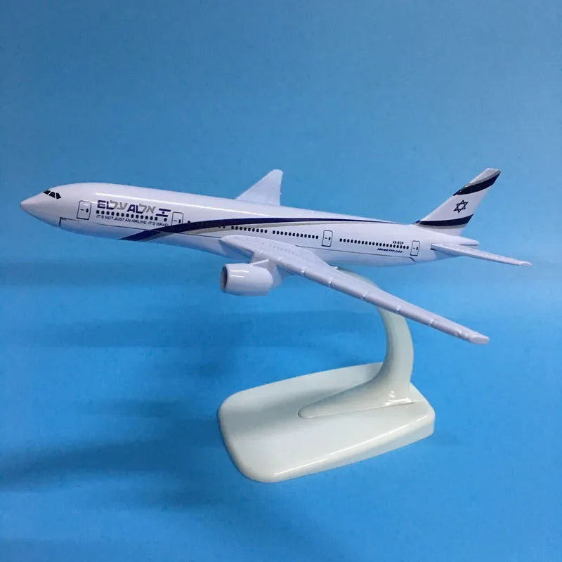 JASON TUTU Israeli Boeing 777 Aircraft Model Planel Airplane B777 Diecast Metal 1/400 Scale Planes Collect Gifts