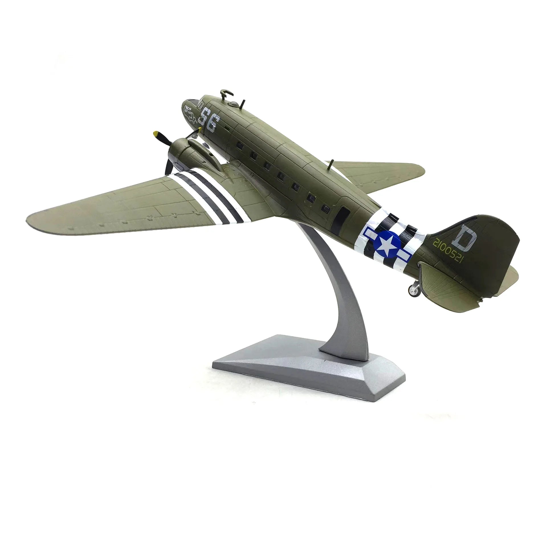 1:100 Scale Douglas C-47 Dc3 Transport Fighter Simulation Alloy Aircraft Model