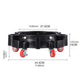 Rolling Base Bucket Trolly Durable PP Five Wheel Car Wash Dolly Mobile Cleaning Storage for Garage and Shop