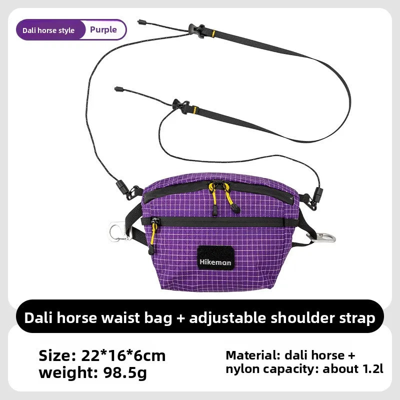 Outdoor Chest Bag UHMWPE 1.2L Large Capacity Waterproof Adjustable Lightultra Bag for Camping Hiking Cycling Running Fishing