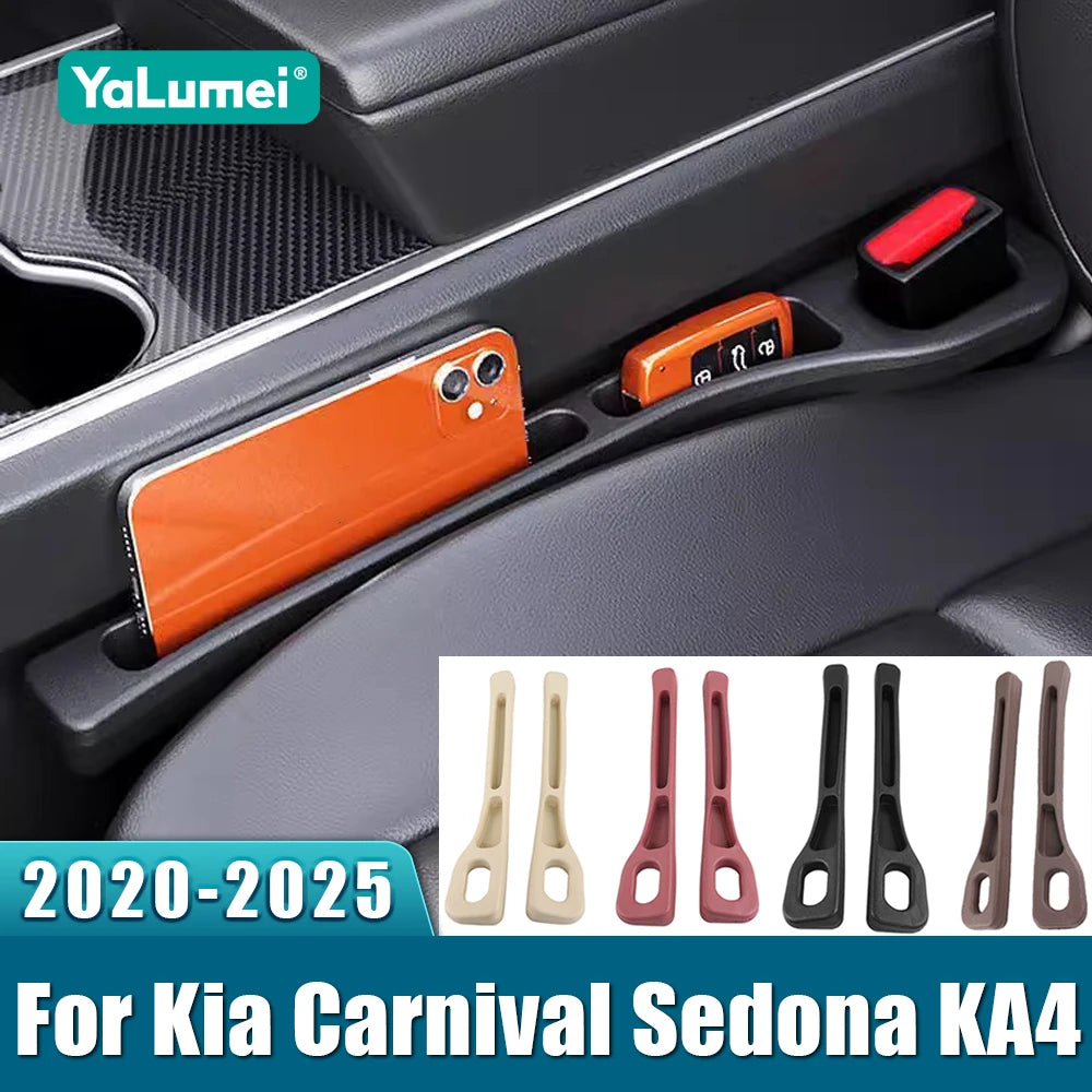 2PCS Universal Car Seat Leak Proof Strips Gap Side Seam Filler Storage For Kia Carnival Sedona KA4 2020 2021 2022 2023 2024 2025