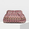 Retro Woven Pleated Cloud Clutch,retro New Bohemian Color-blocked Vacations Clutch Wallet,luxury Women's Evenings Wedding Clutch